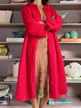 1960s Red Mohair Coat (S-L)